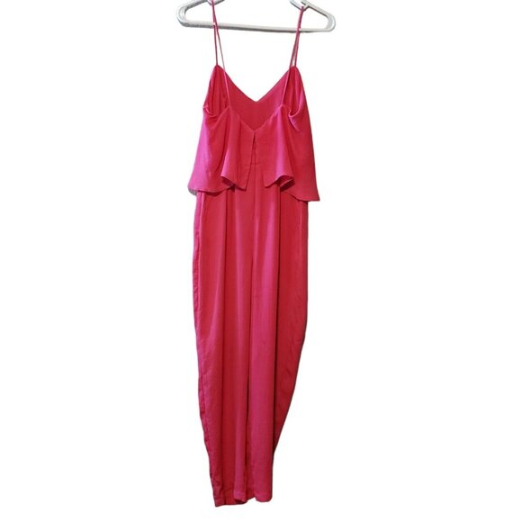 ASOS DESIGN tall double‎ layer cami peg jumpsuit pink size 6T New with tags - Picture 3 of 16